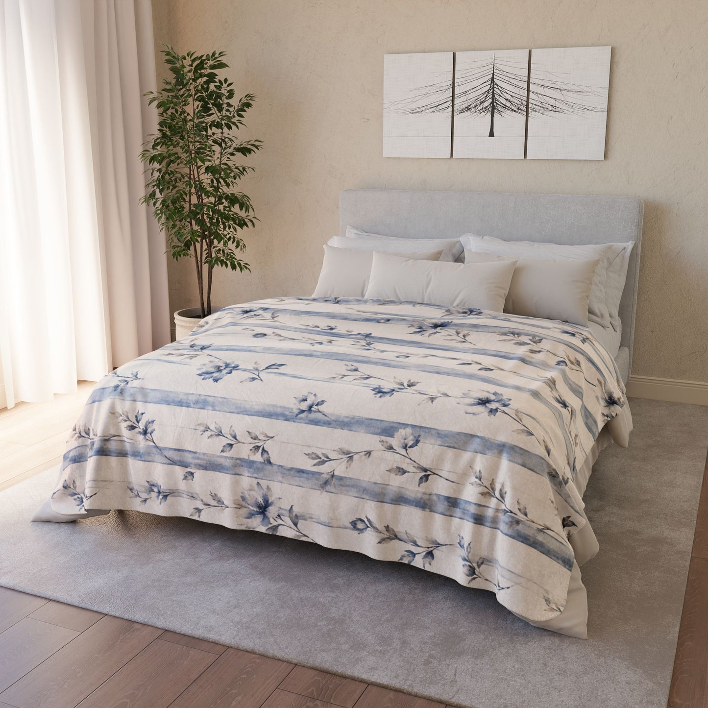 Bespoke Bambina | Tiny Petals | Fleece Sherpa Blanket