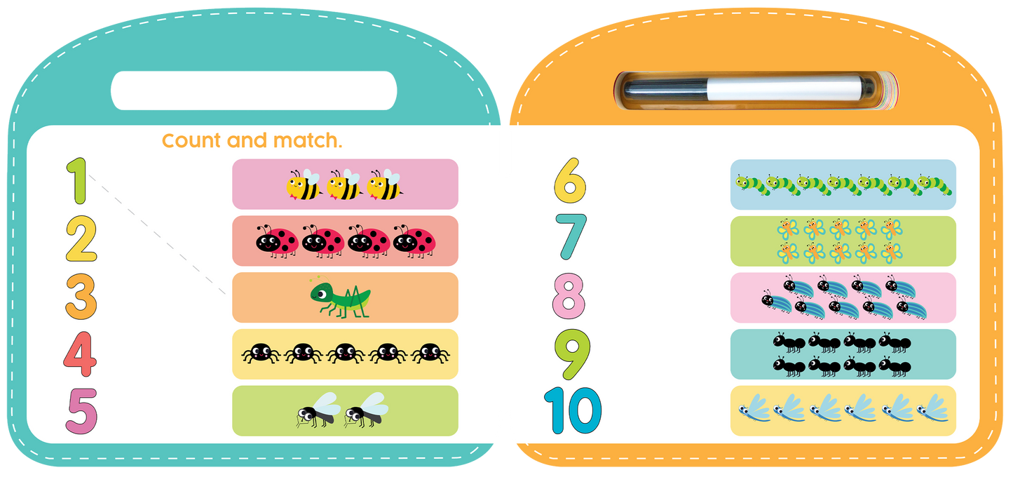 Little Hippo Books - Write & Wipe 123 - Illustrated