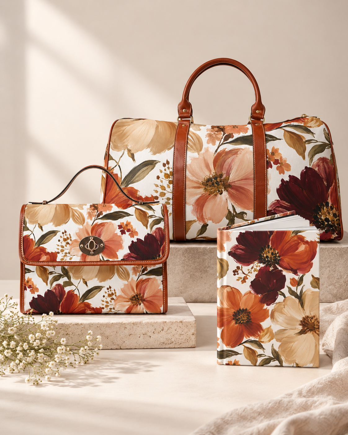 Waterproof Canvas Bag | Rosewood Dream | The Bespoke Bambina