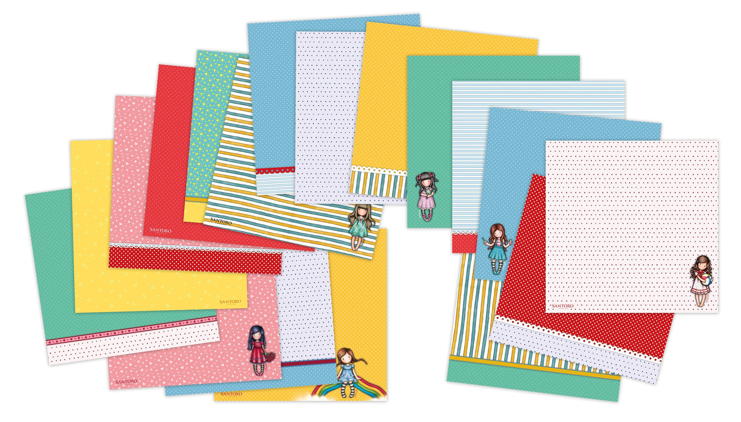 Design Paper Pad Double-Sided, 18 Designs Gorjuss Santoro London Essentials 18 SH