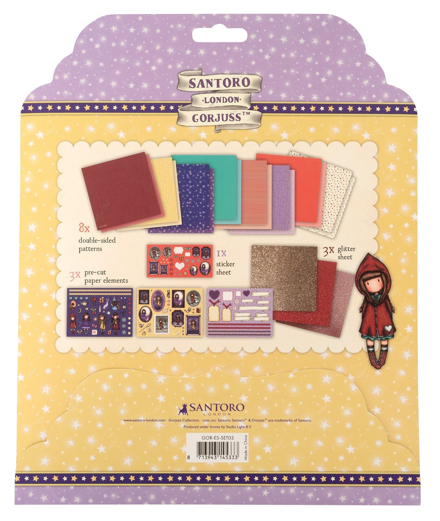 Santoro London | Gorjuss | Stickers & Glitter Essentials 15 Sheets
