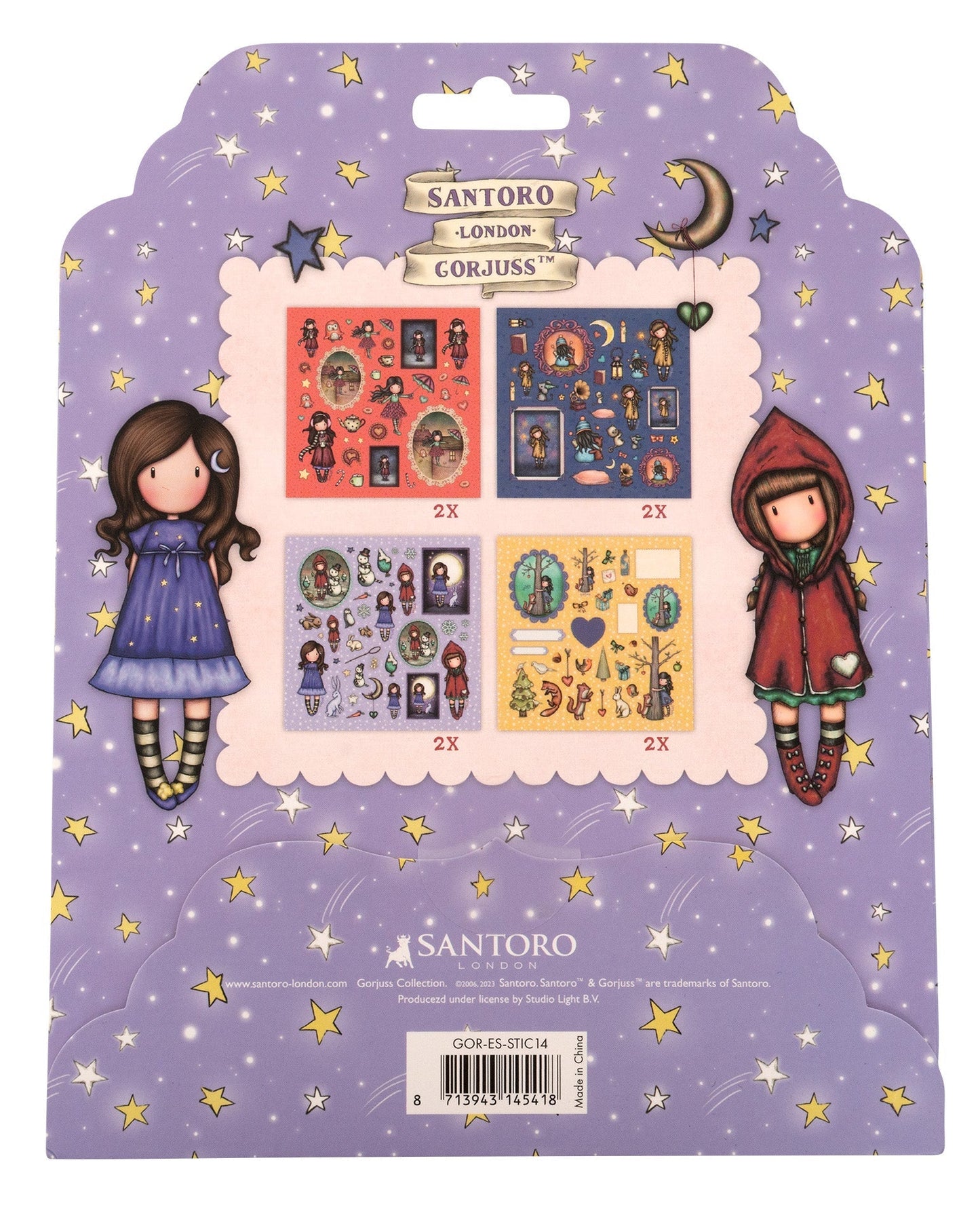 Santoro London| Gorjuss | Essential Sticker Set |