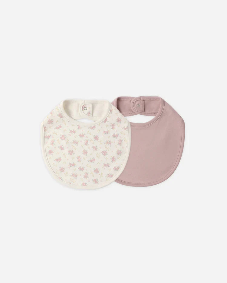 Jersey Snap Bib Pack | Flower Field, Mauve | Quincy Mae