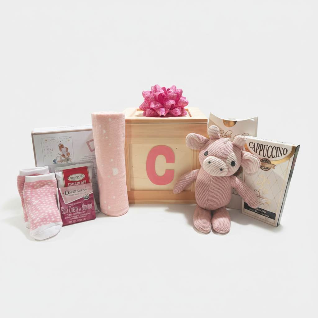 Baby Girl Things with Storage Box | Gift Basket