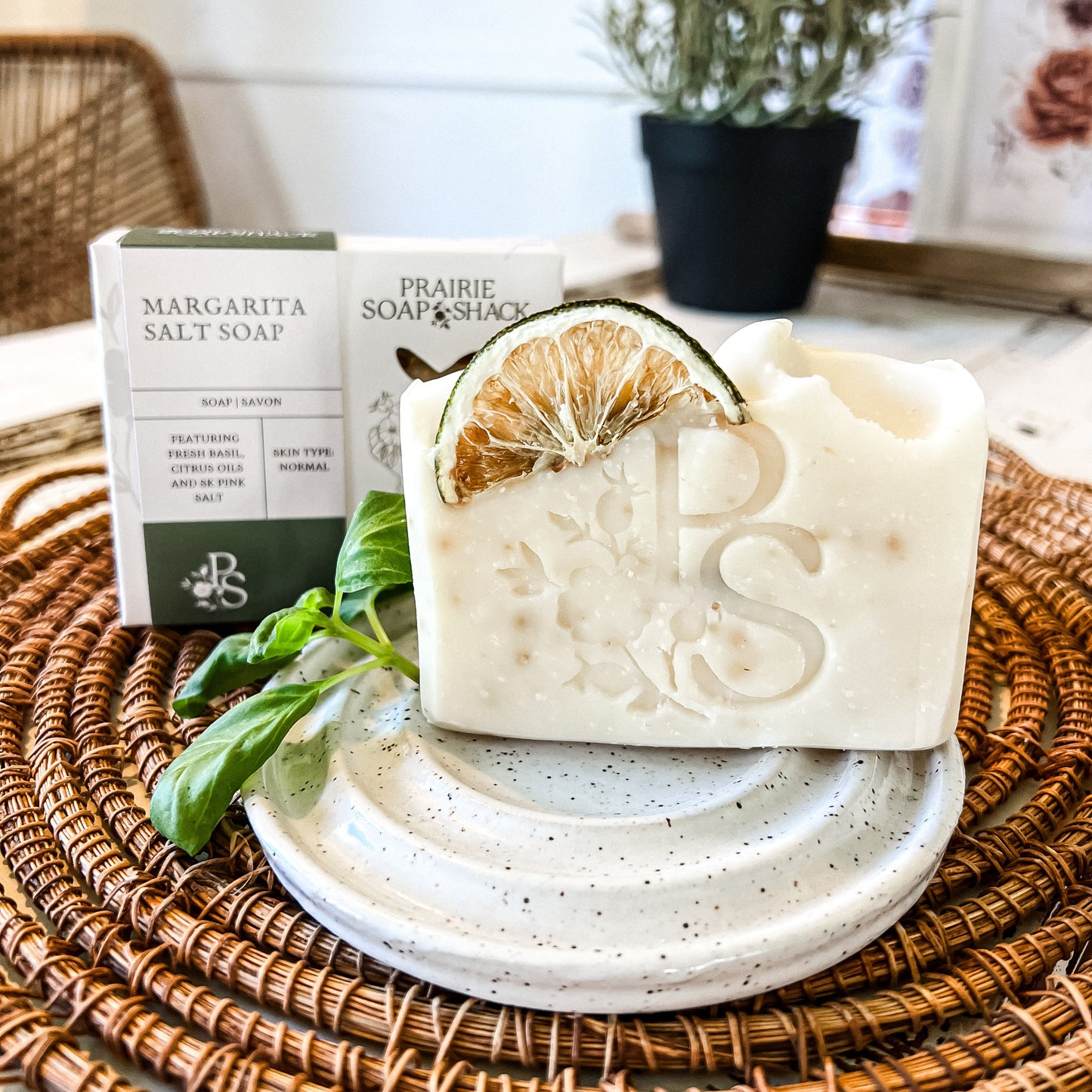 Margarita Salt Soap with Basil and Lime