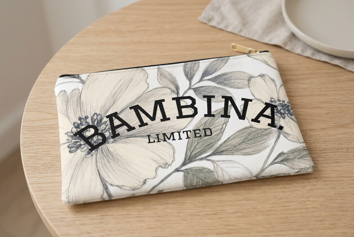 The Bespoke Bambina | Gardenia Sketch | Accessory Pouch