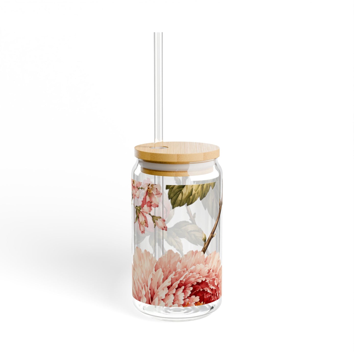 Pinky Peony | Sipper Glass, 16oz