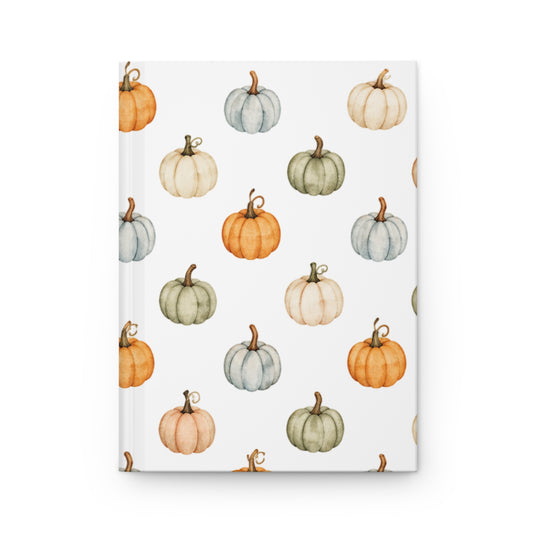 Pumpkin Pattern Hardcover Journal — Lined Fall Notebook | The Bespoke Bambina