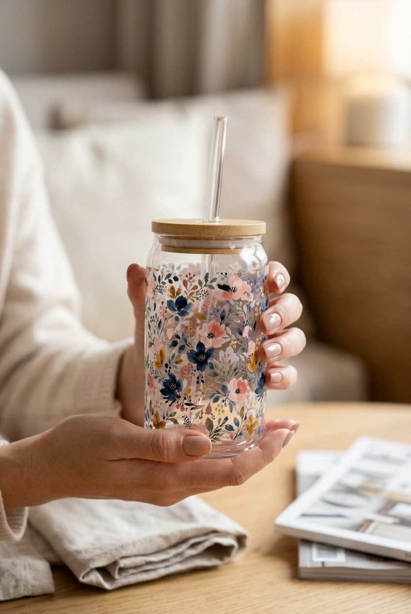 The Bespoke Bambina | Orchid Ink | Sipper Glass, 16oz