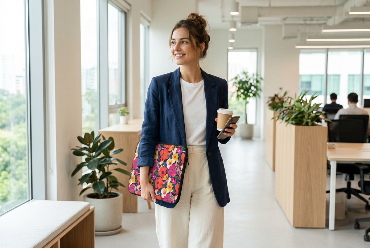 The Bespoke Bambina | Wildflower Weave | Protective Laptop Sleeve