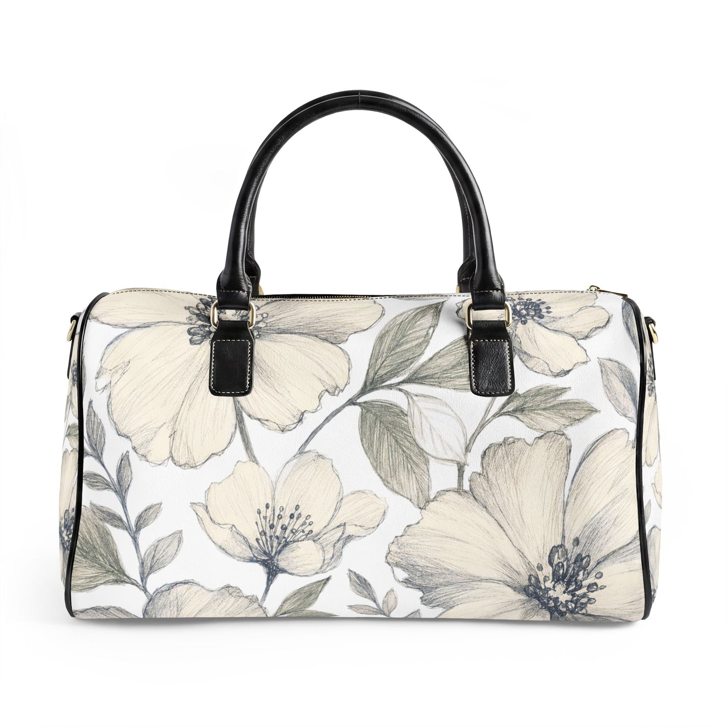 Bespoke Bambina | Gardenia Sketch | Faux Leather Travel Bag