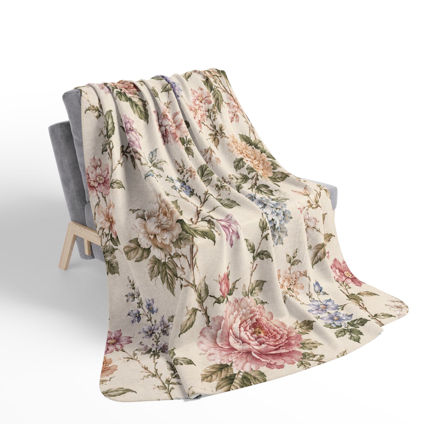Bespoke Bambina | Heirloom Bloom | Fleece Sherpa Blanket