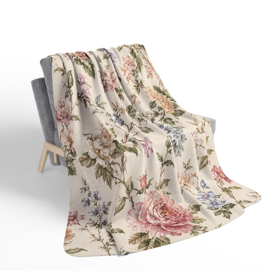 Bespoke Bambina | Heirloom Bloom | Fleece Sherpa Blanket