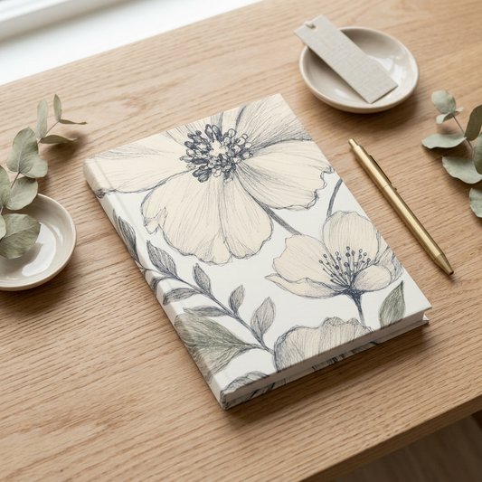 The Bespoke Bambina | Gardenia Sketch | Hardcover Journal