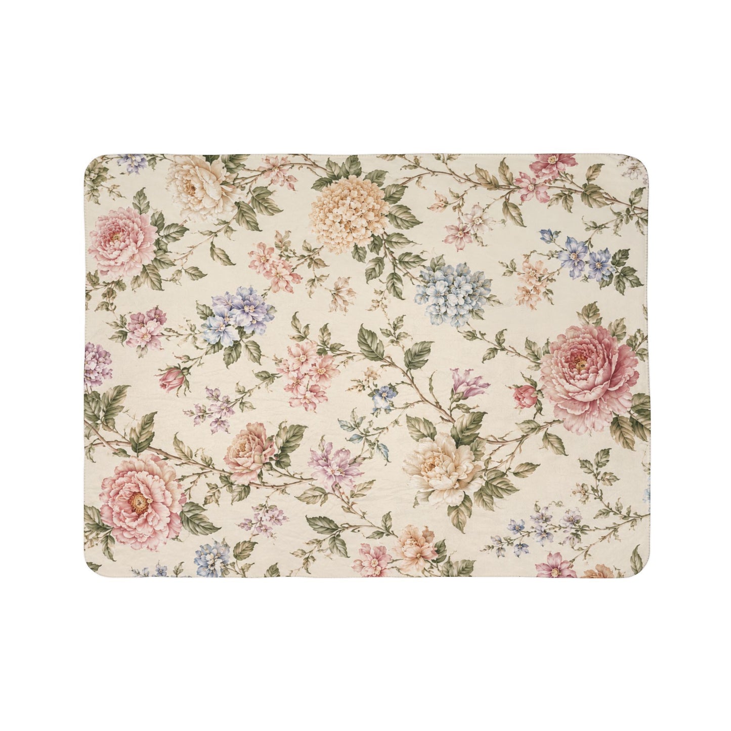 Bespoke Bambina | Heirloom Bloom | Fleece Sherpa Blanket