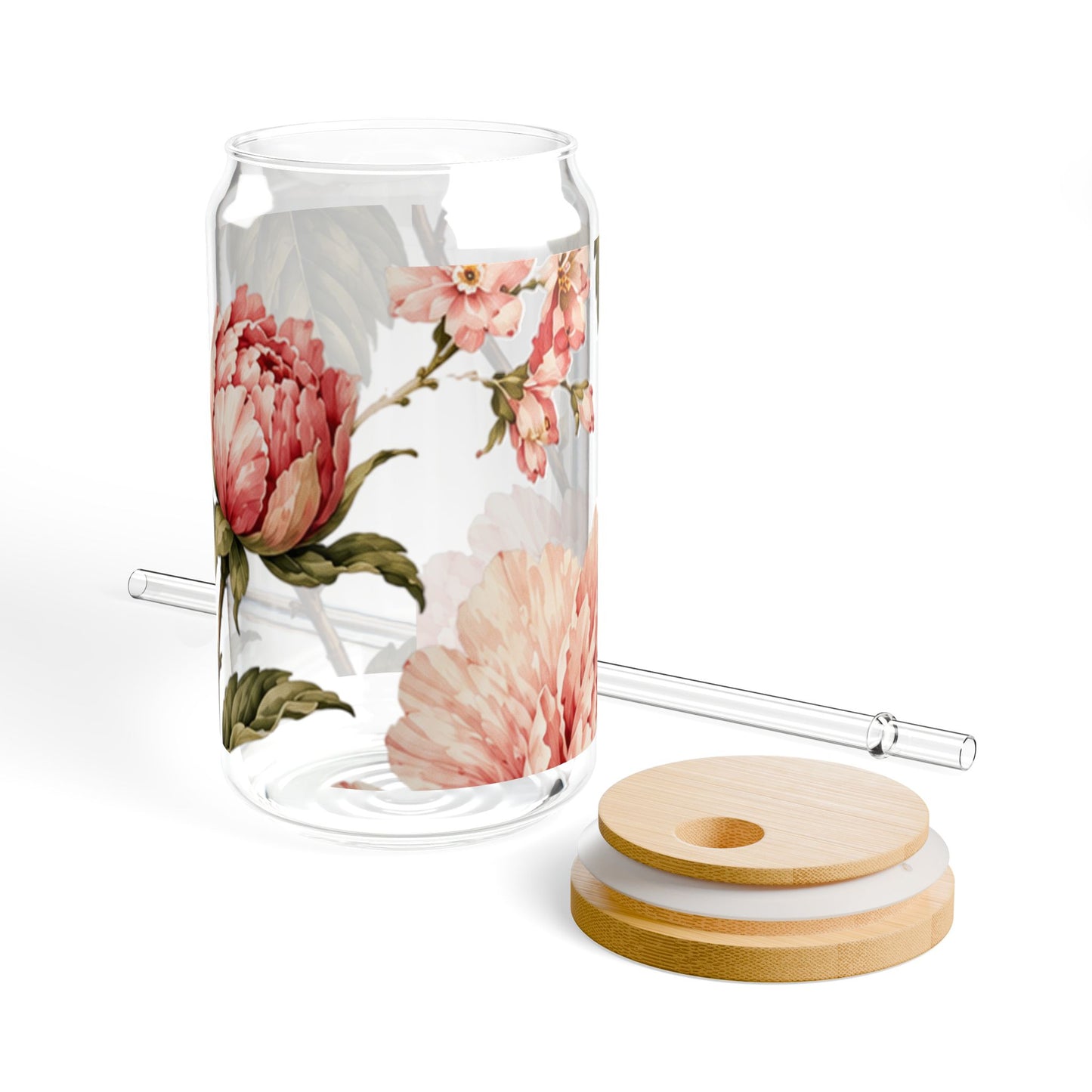 Pinky Peony | Sipper Glass, 16oz