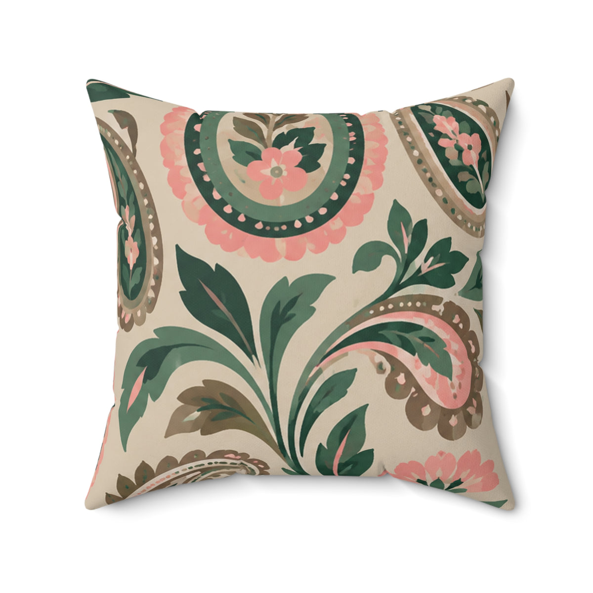 Vintage Paisley | Faux Suede Square Pillow | The Bespoke Bambina