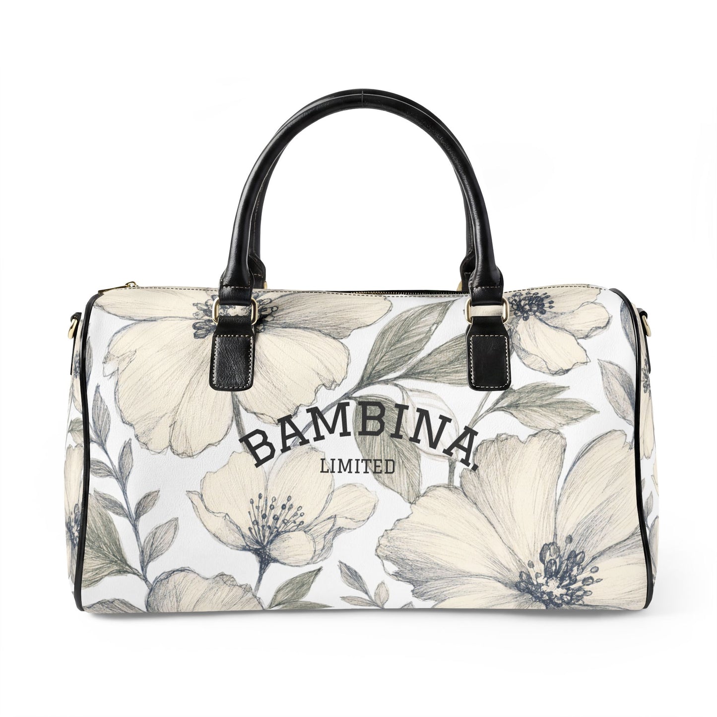 Bespoke Bambina | Gardenia Sketch | Faux Leather Travel Bag