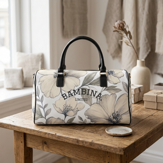 The Bespoke Bambina | Gardenia Sketch | Faux Leather Travel Bag