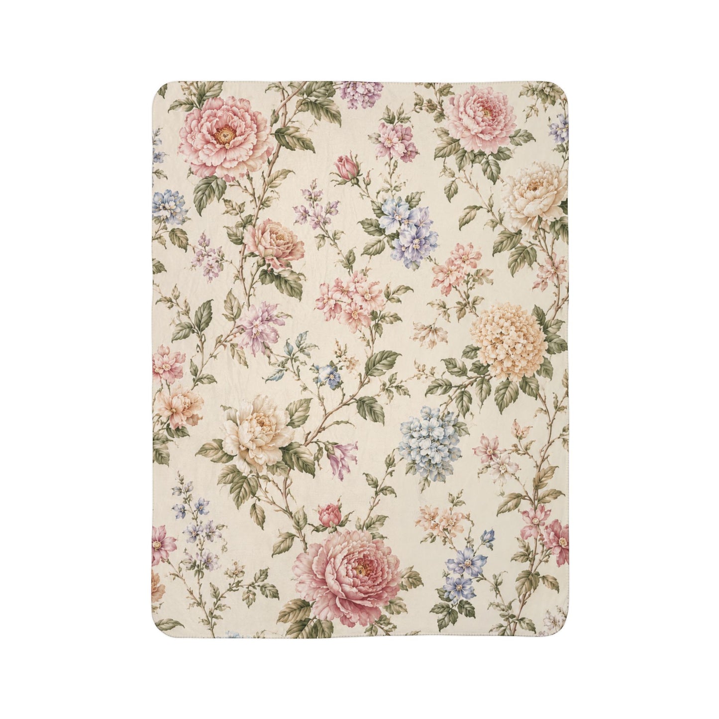 Bespoke Bambina | Heirloom Bloom | Fleece Sherpa Blanket