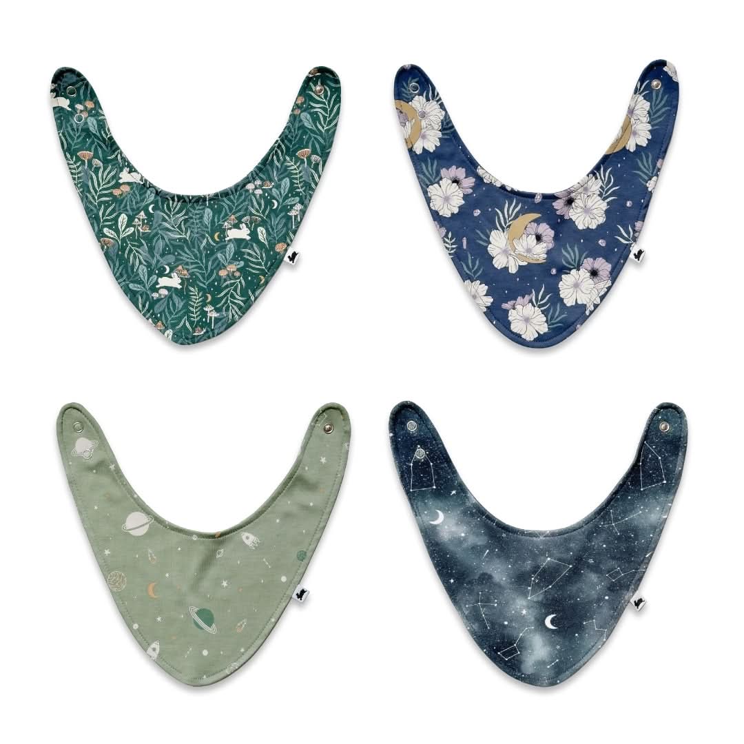 Bamboo Baby Bib | Celestial Floral