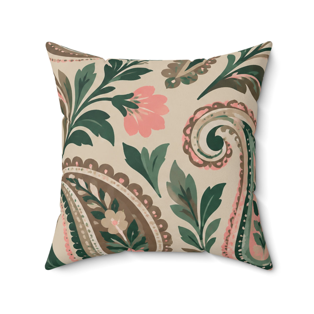 Vintage Paisley | Faux Suede Square Pillow | The Bespoke Bambina