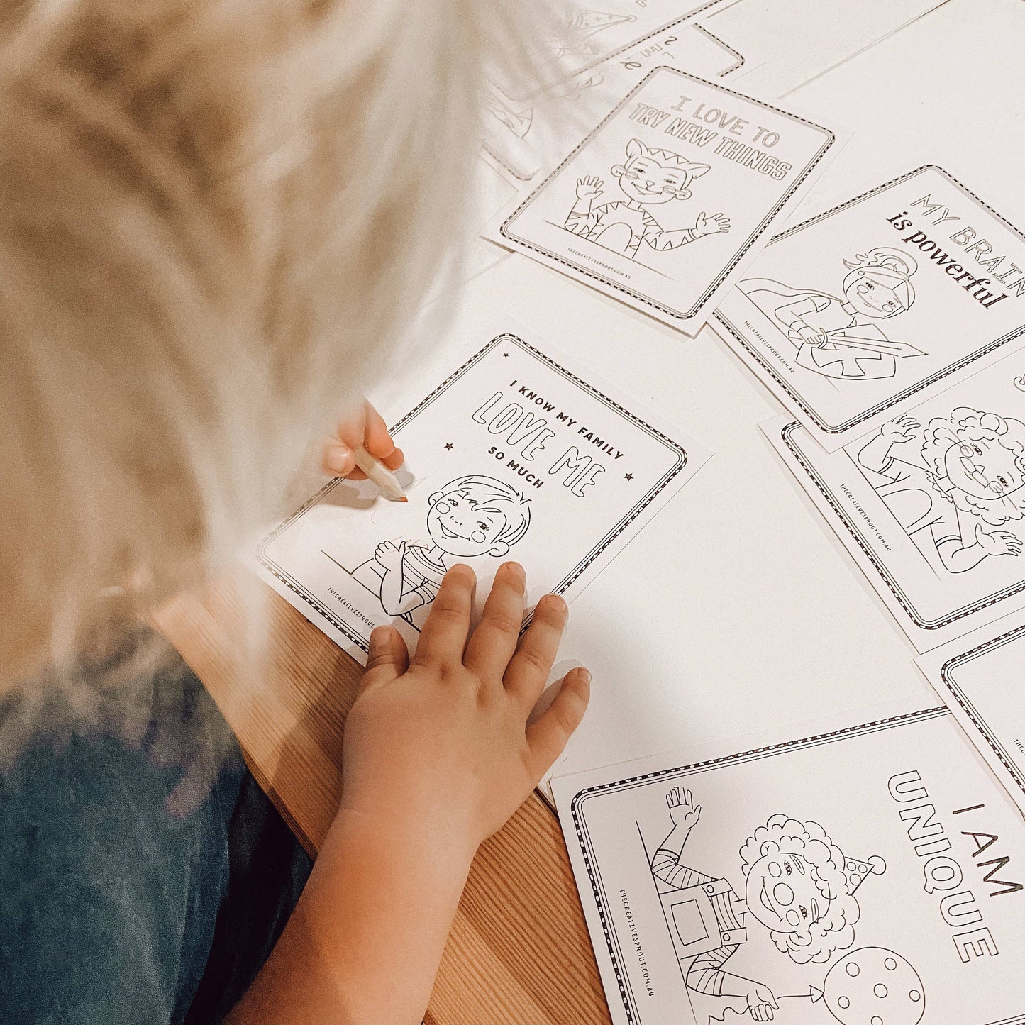 The Creative Sprout - Affirmation Colouring Pages for Kids – Mindfulness Activity