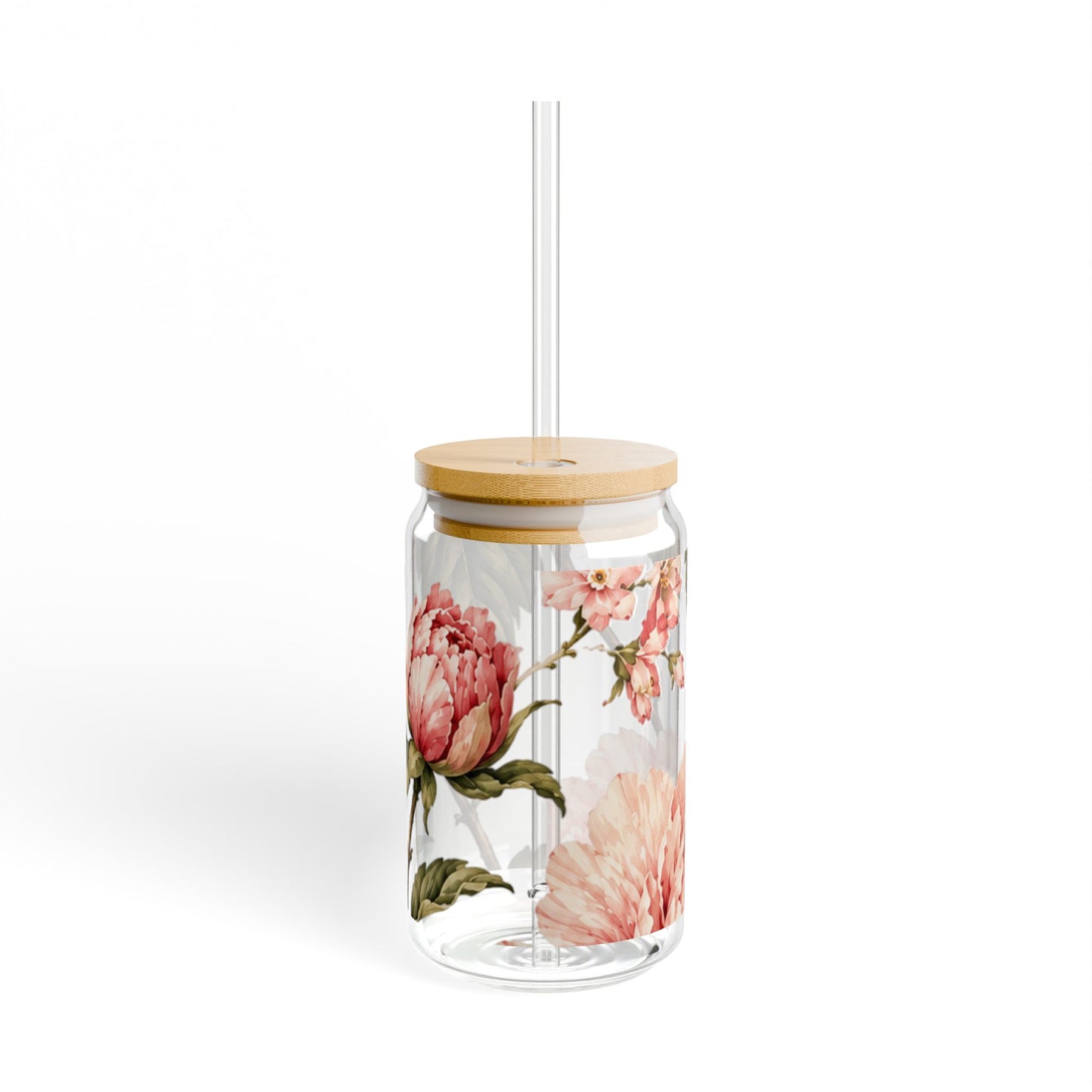 Pinky Peony | Sipper Glass, 16oz