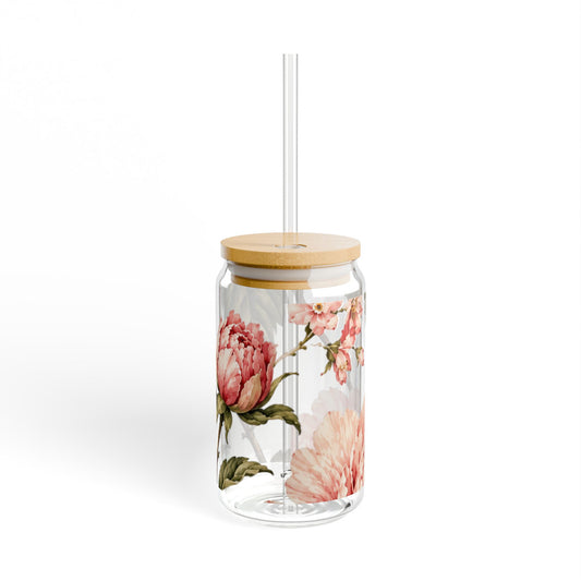 Pinky Peony | Sipper Glass, 16oz