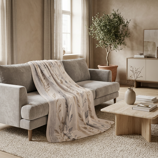 The Bespoke Bambina | Soft Botanical | Fleece Sherpa Blanket