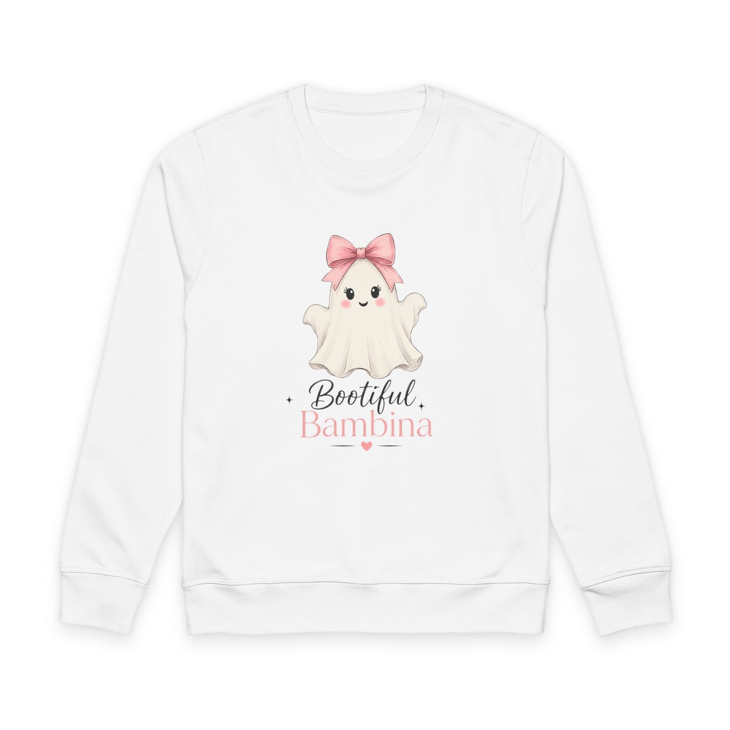 Cute 'Bootiful Bambina' Ghost Sweatshirt — Women's Halloween Cozy Pullover | The Bespoke Bambina