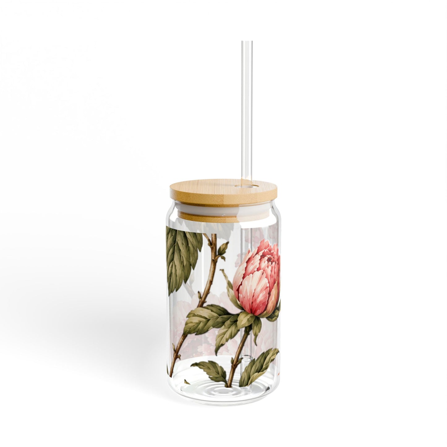 Pinky Peony | Sipper Glass, 16oz