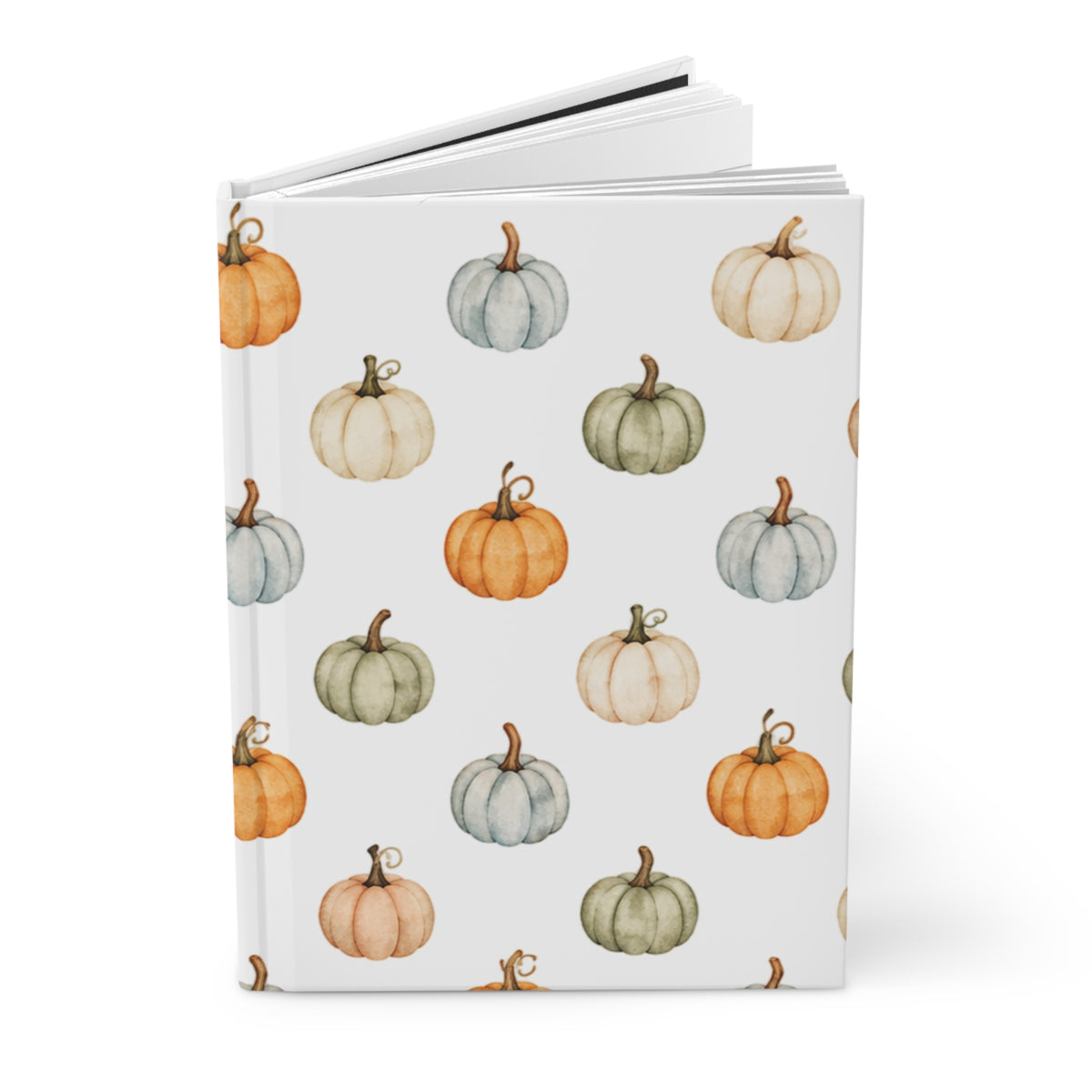 Pumpkin Pattern Hardcover Journal — Lined Fall Notebook | The Bespoke Bambina