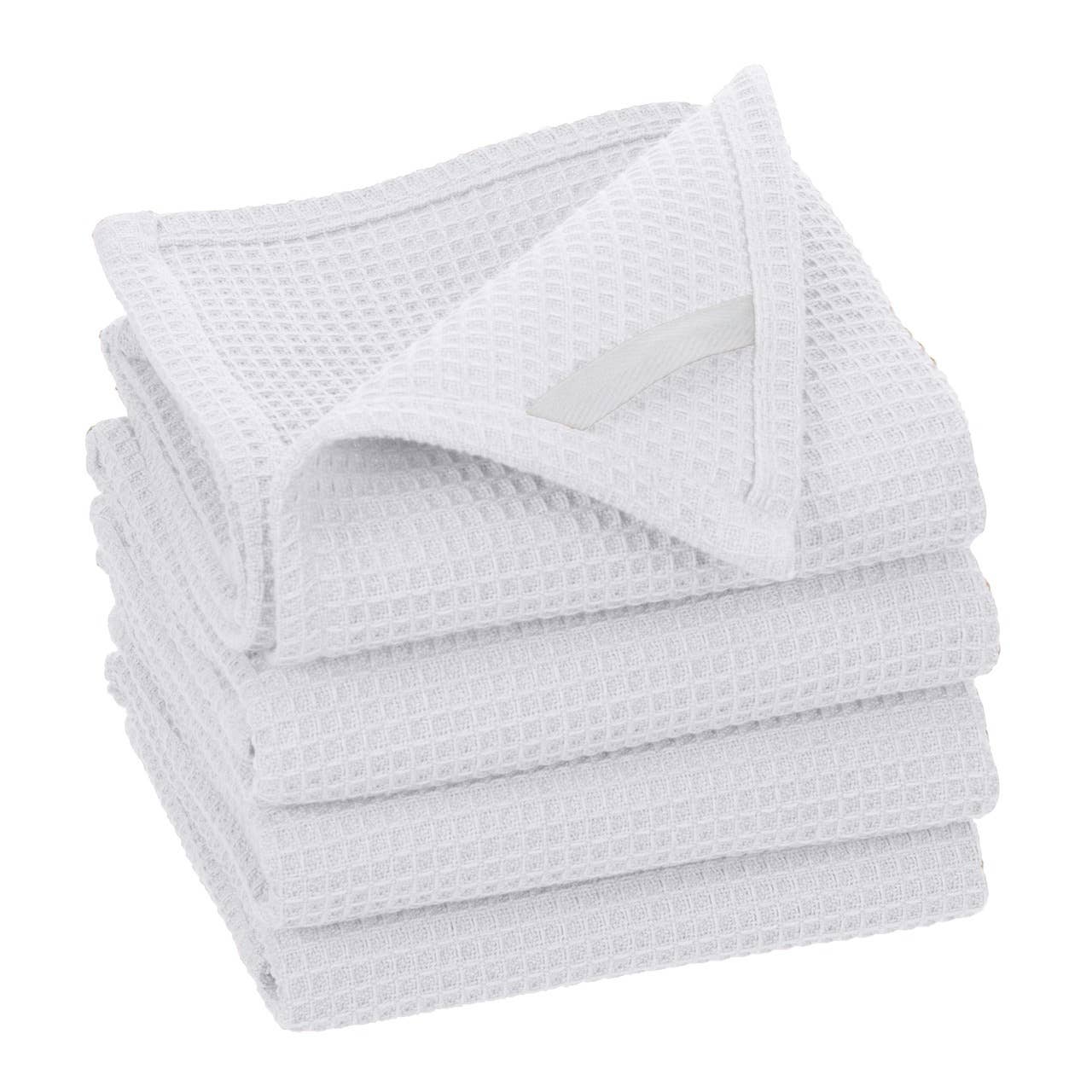 Fabstyles - Fabstyles Broadway Waffle Cotton Kitchen Towels Set of 4
