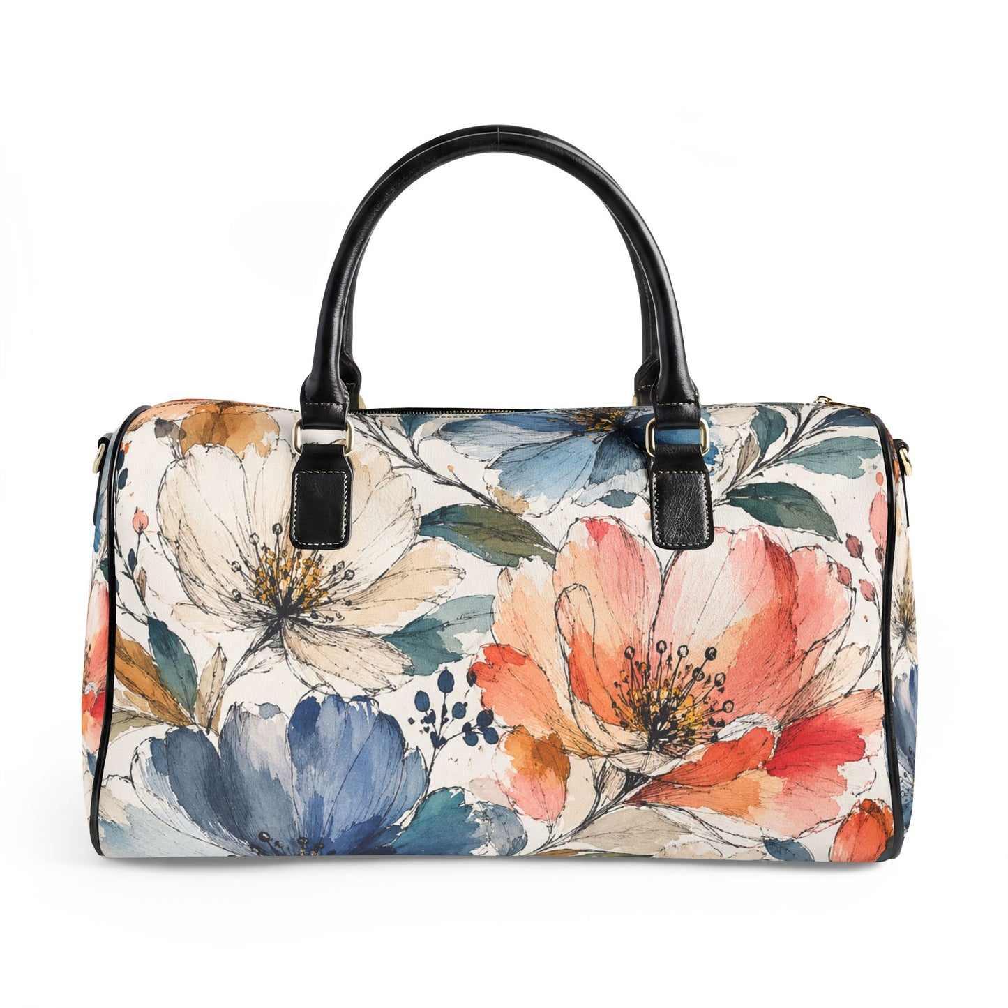 Bespoke Bambina | Botanical Hues | Faux Leather Travel Bag
