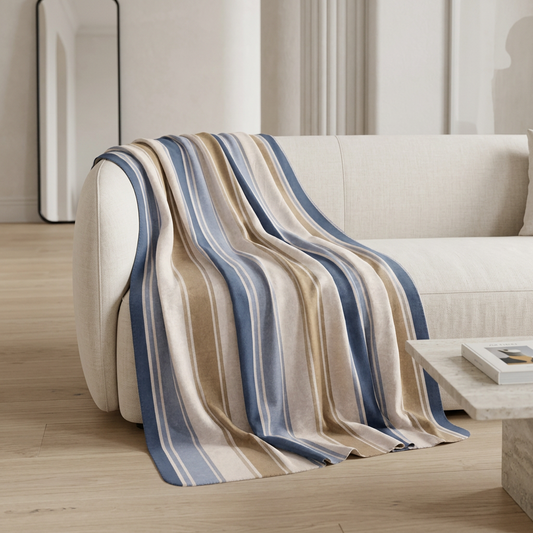 The Bespoke Bambina | Bold Stripe | Fleece Sherpa Blanket