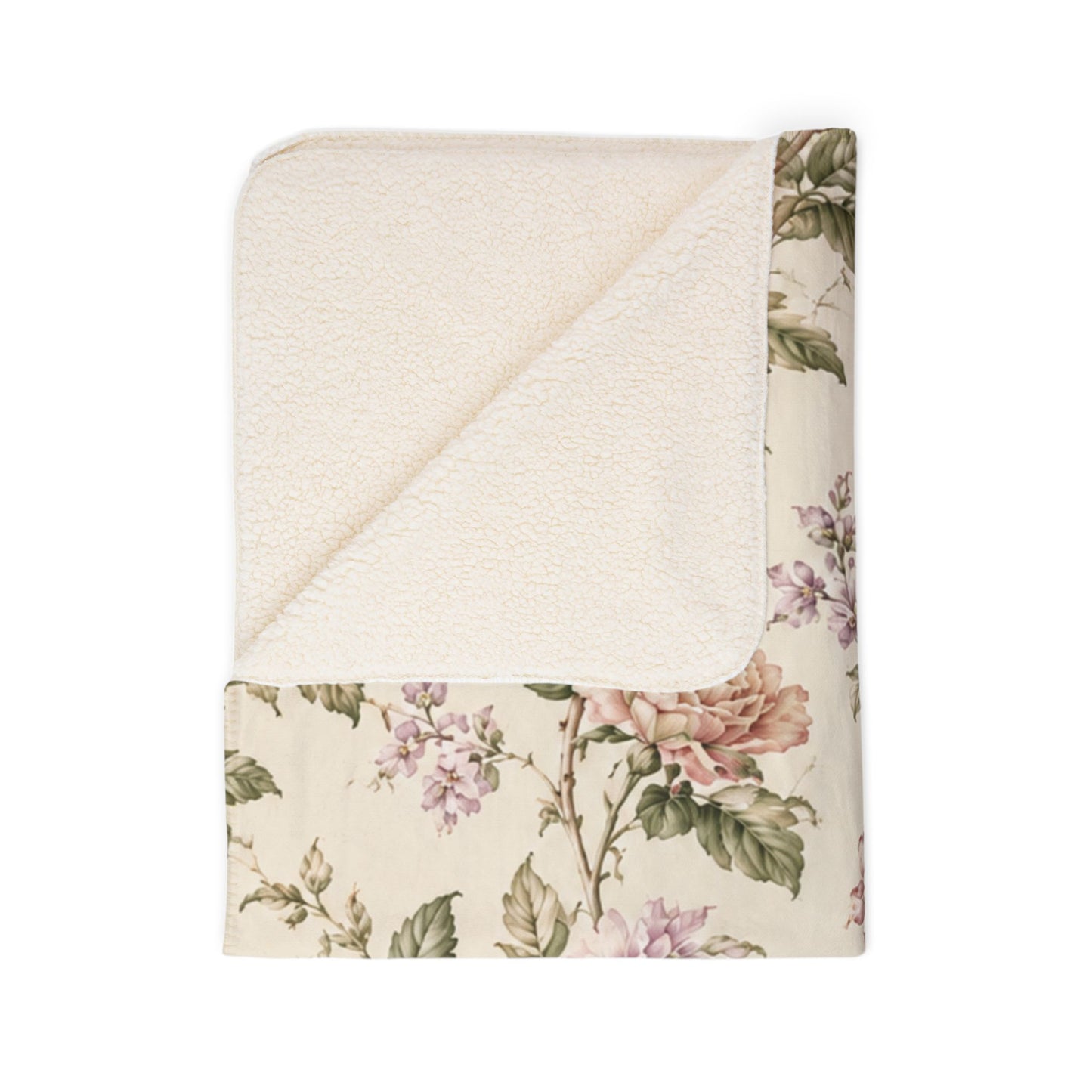 Bespoke Bambina | Heirloom Bloom | Fleece Sherpa Blanket