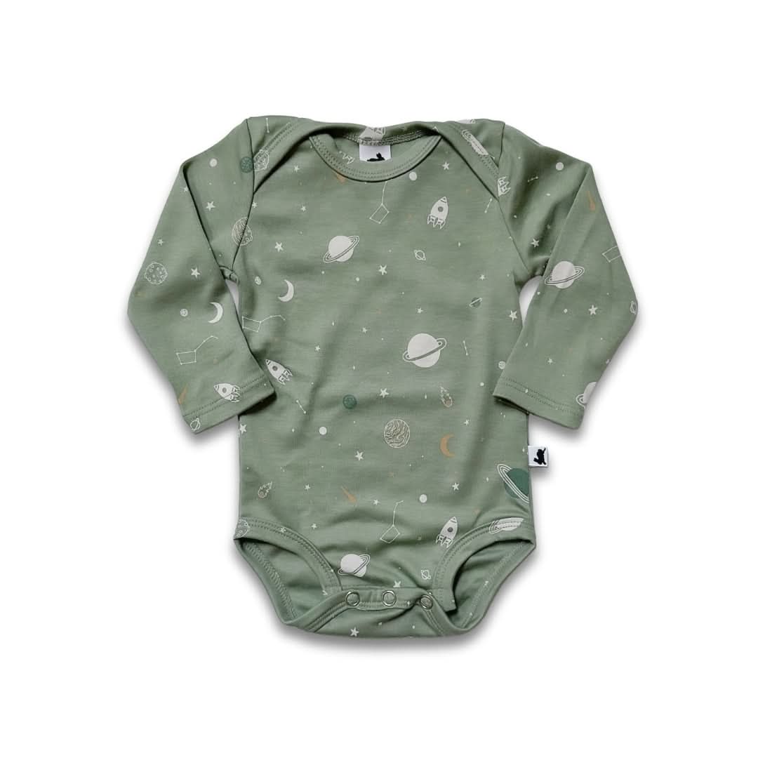 Bamboo Baby Long-Sleeved Onesie | Celestial Floral