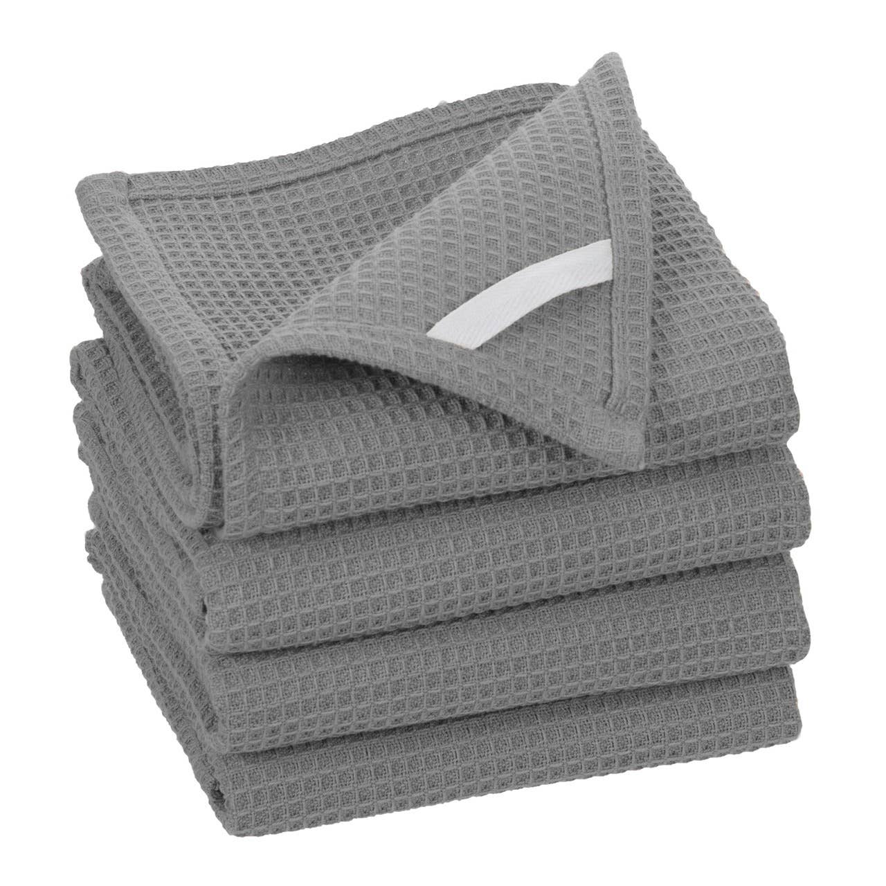 Fabstyles - Fabstyles Broadway Waffle Cotton Kitchen Towels Set of 4