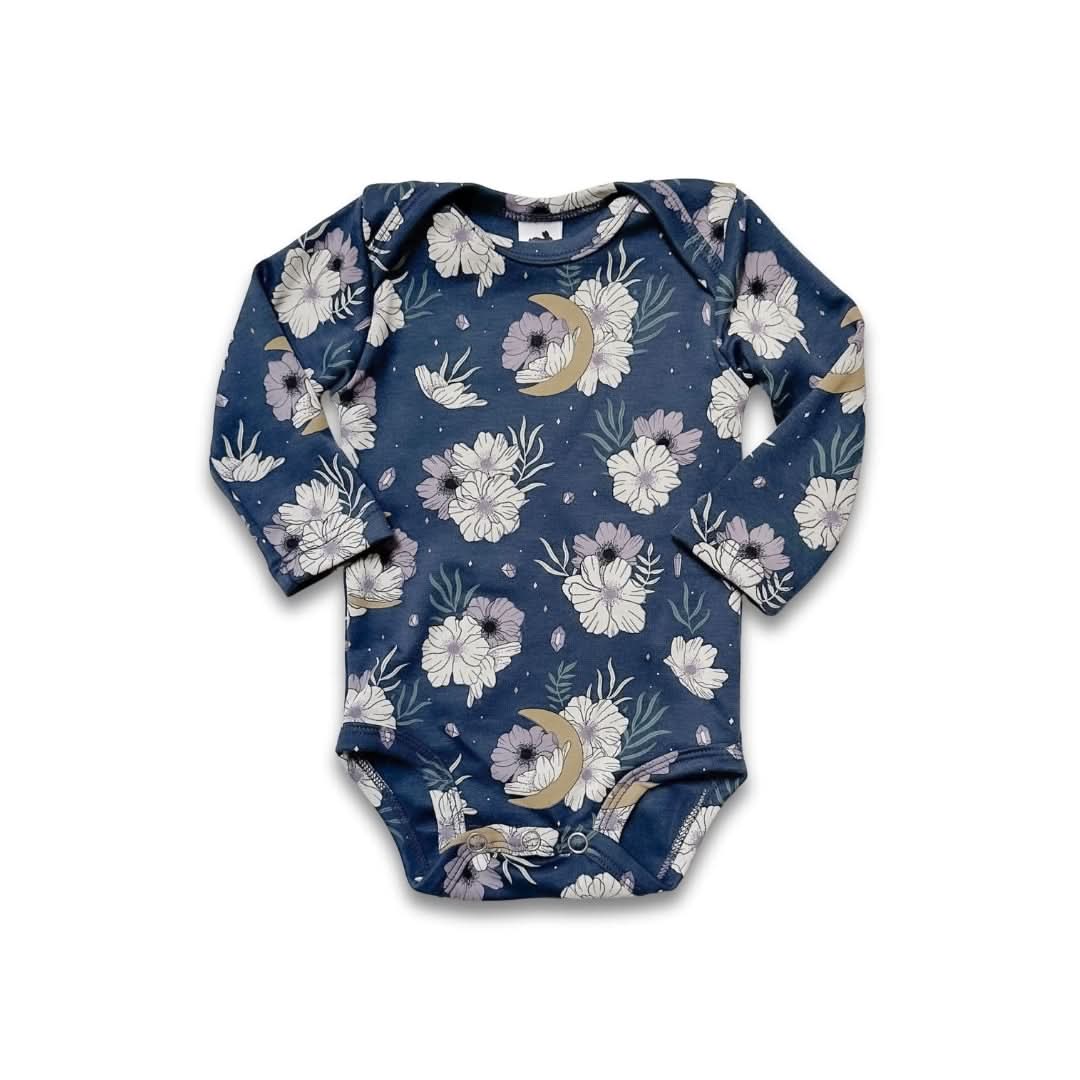 Bamboo Baby Long-Sleeved Onesie | Celestial Floral