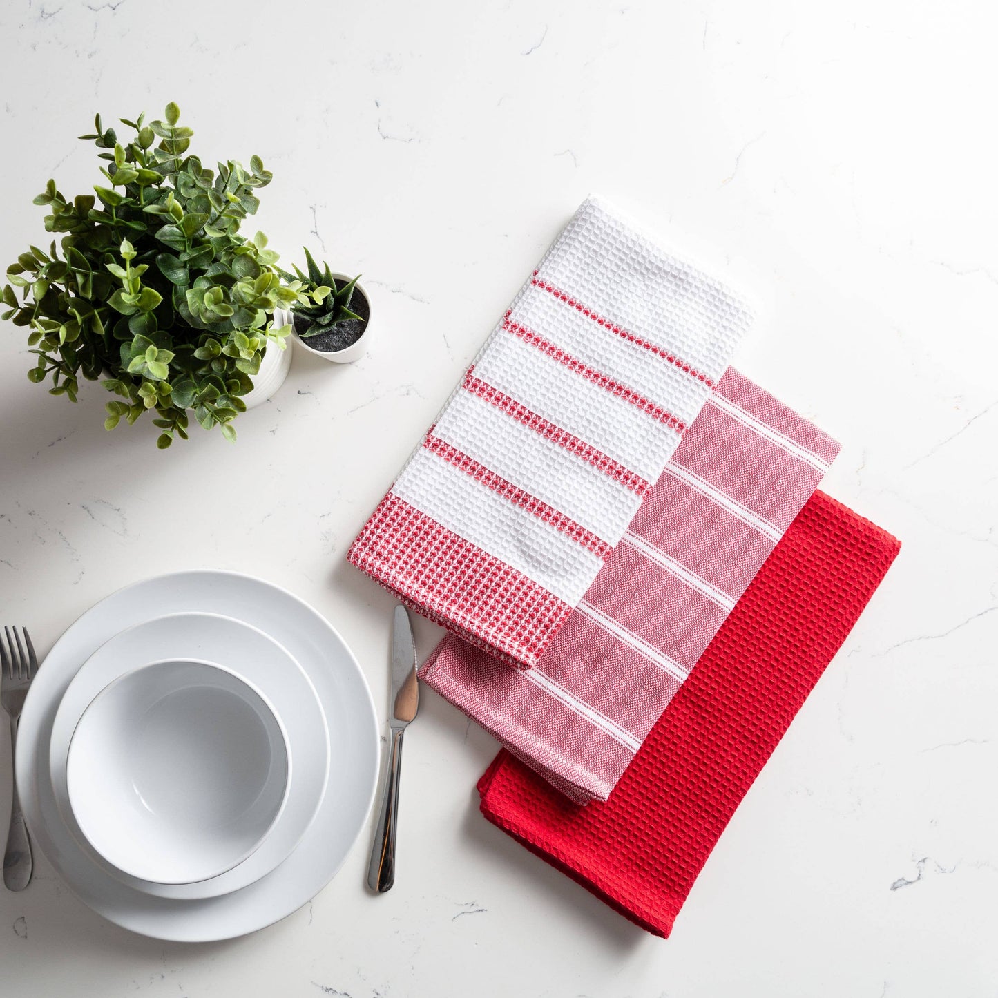 Fabstyles - Fabstyles Fouta Kitchen Towel - Set of 3