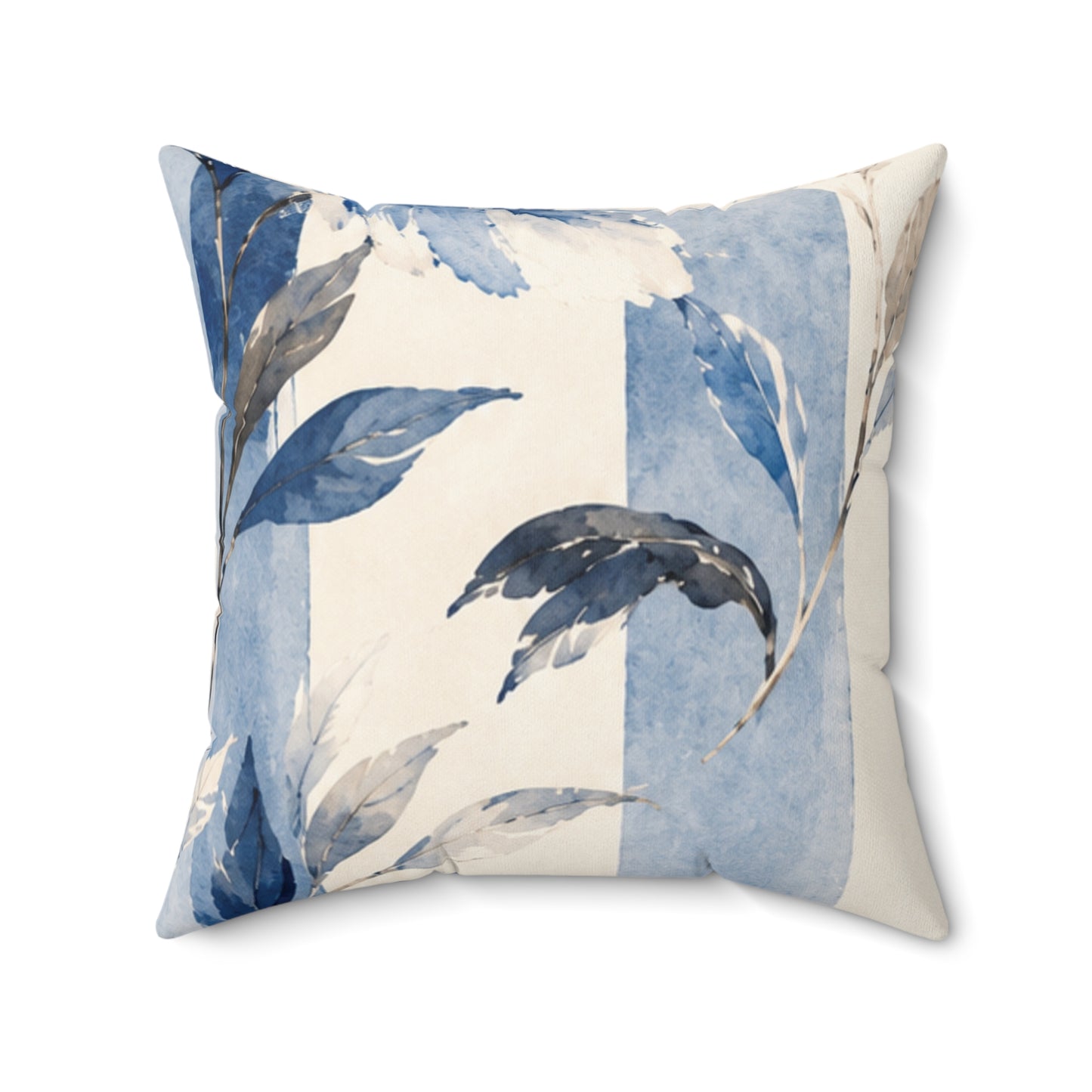 Bespoke Bambina| Azure Bloom |Faux Suede Square Pillow