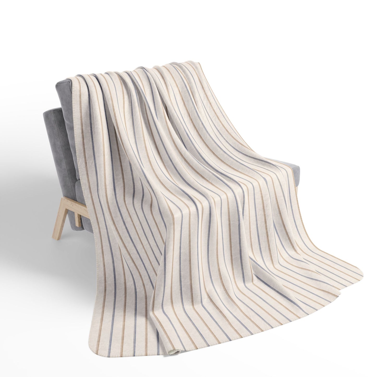 Bespoke Bambina | Stripe Fleece Sherpa Blanket