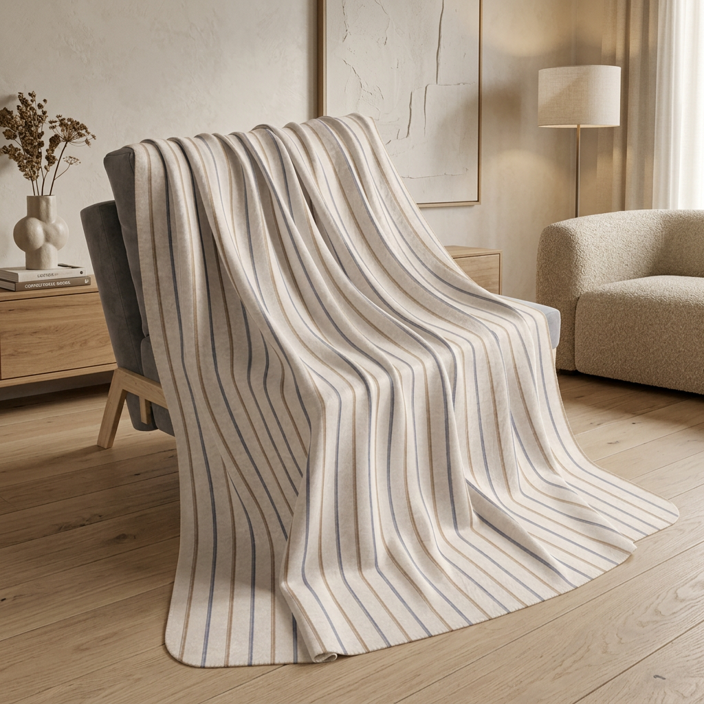 The Bespoke Bambina | Stripe Fleece Sherpa Blanket