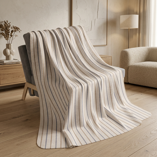 The Bespoke Bambina | Stripe Fleece Sherpa Blanket