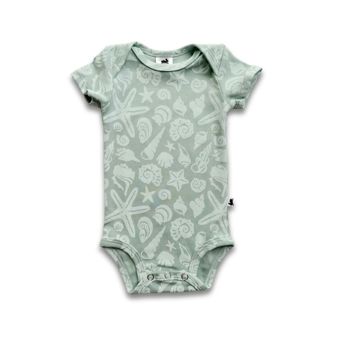 Bamboo Baby Short-Sleeved Onesie | Saltwater Floral