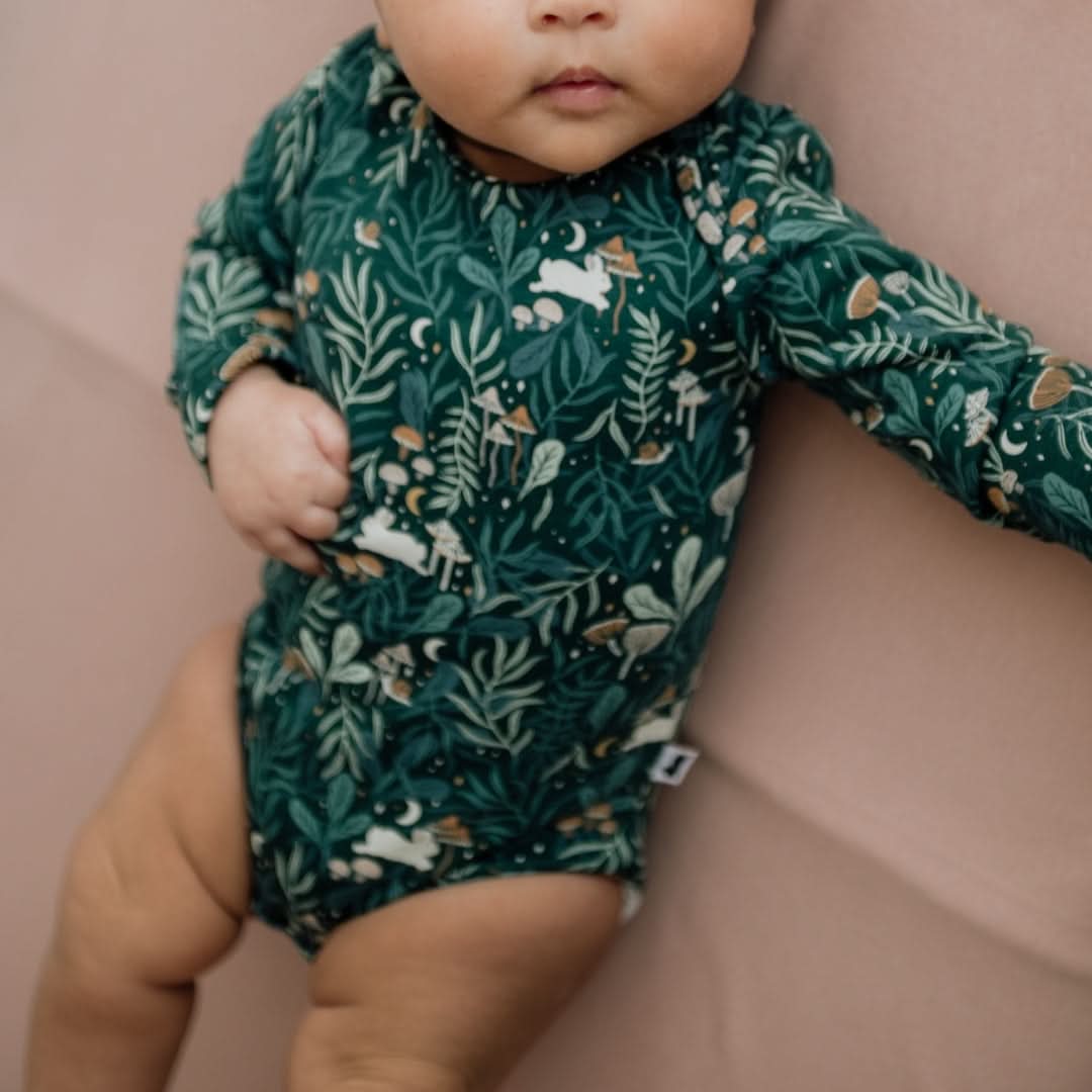 Bamboo Baby Long-Sleeved Onesie | Celestial Floral