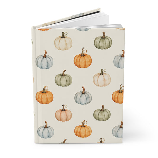 Pumpkin Pattern Hardcover Journal — Lined Fall Notebook | The Bespoke Bambina