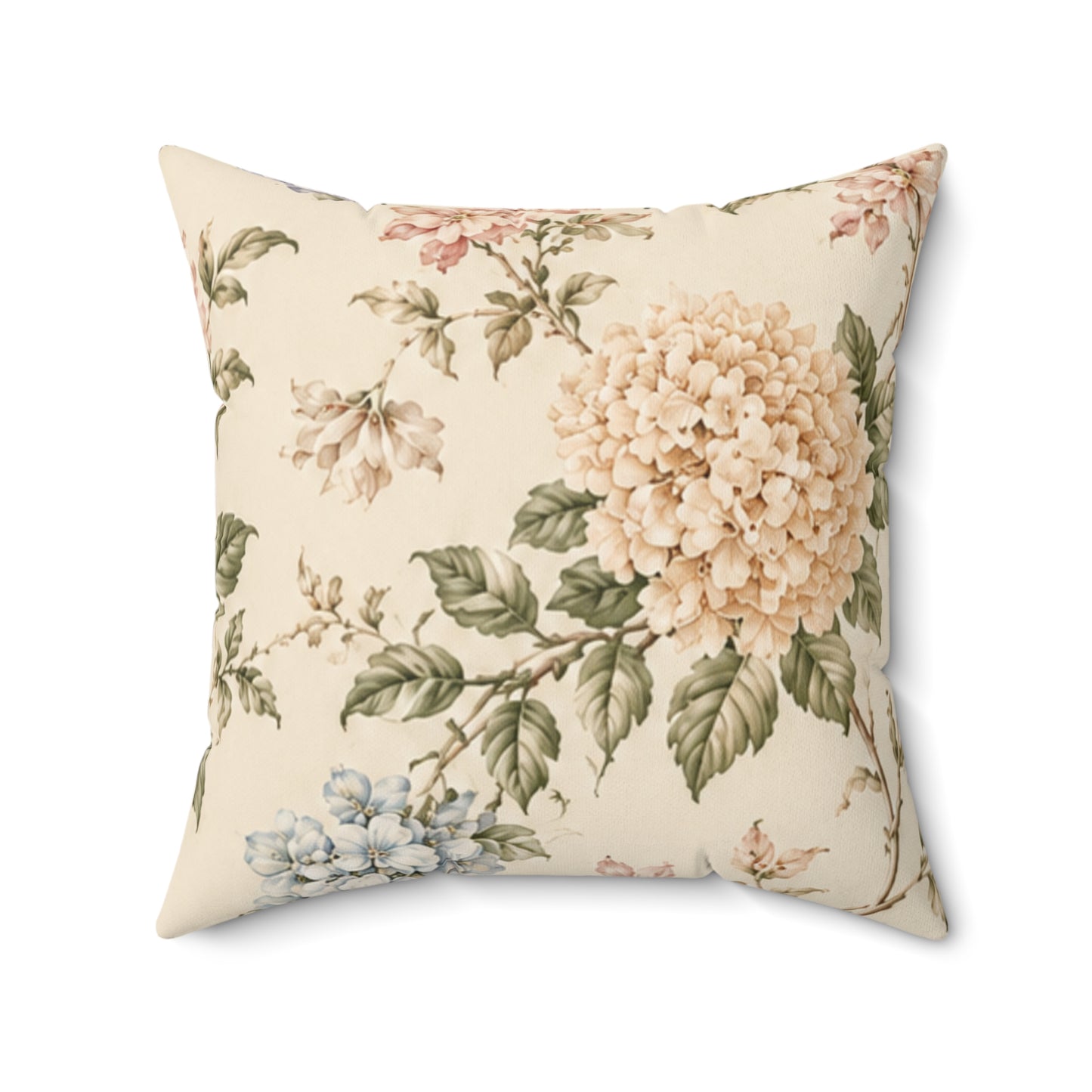 Bespoke Bambina | Heirloom Bloom | Faux Suede Square Pillow