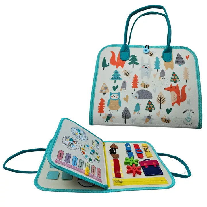 Breeze Essence Inc. - Woodland Busy Board for Toddlers - High Quality - Canadian Brand